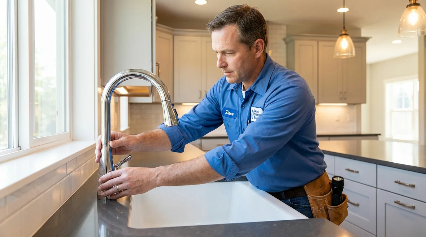 Kitchen faucet installation by Johns Plumbing LLC in Jacksboro